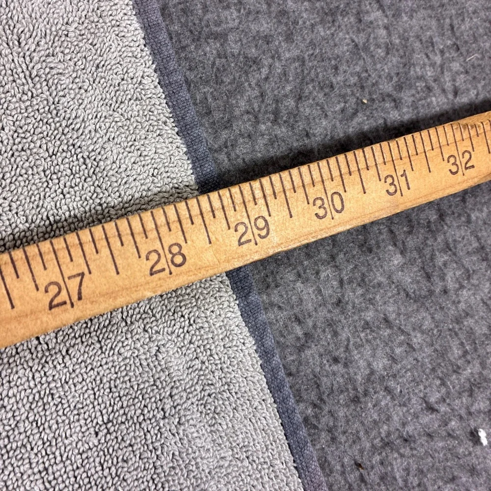 Lacoste Beach Towel Large‎ Gray Vintage Faded Striped Logo Travel Distressed